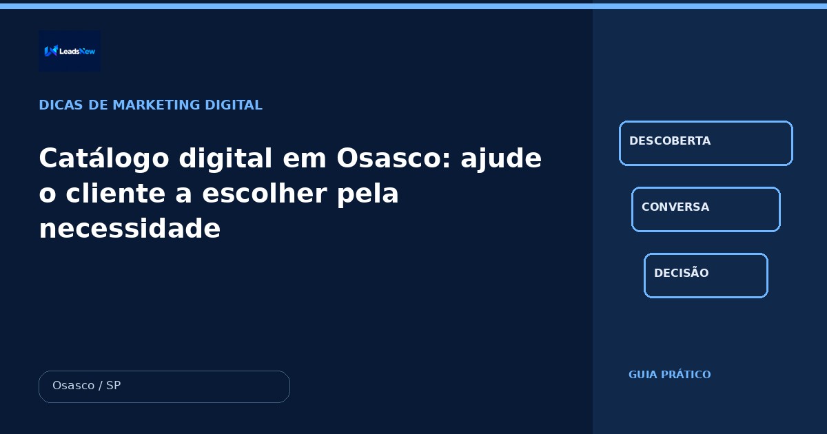 Catálogo digital em Osasco: ajude o cliente a escolher pela necessidade