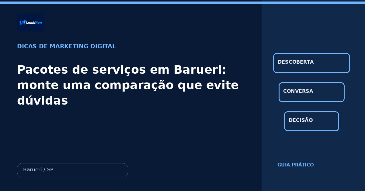 Pacotes de serviços em Barueri: monte uma comparação que evite dúvidas