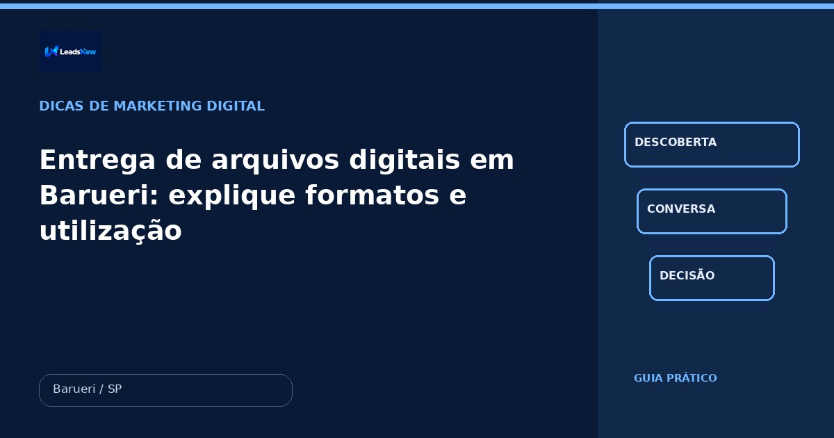 Entrega de arquivos digitais em Barueri: explique formatos e utilização