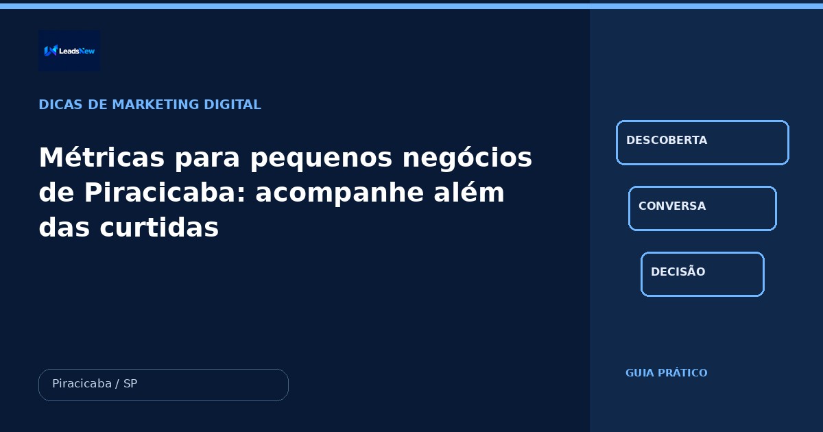 Métricas para pequenos negócios de Piracicaba: acompanhe além das curtidas