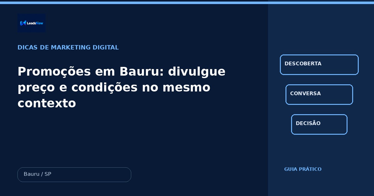 Promoções em Bauru: divulgue preço e condições no mesmo contexto