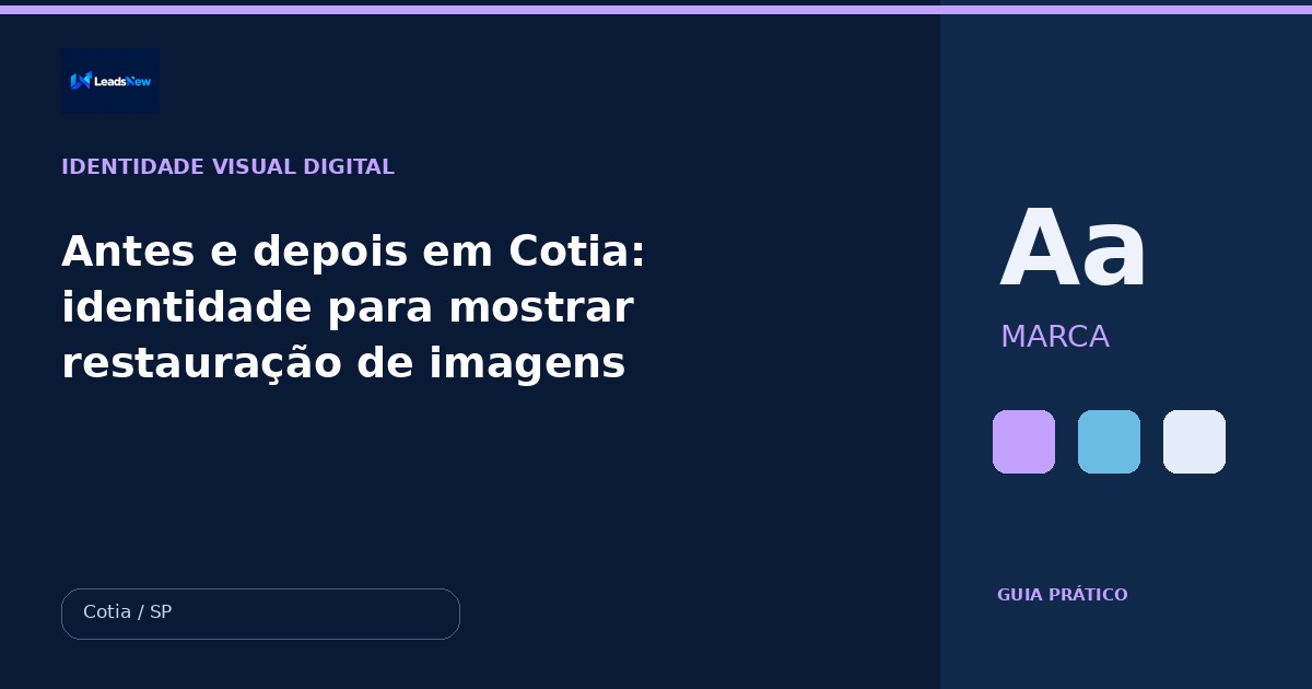Antes e depois em Cotia: identidade para mostrar restauração de imagens