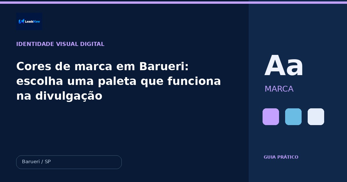 Cores de marca em Barueri: escolha uma paleta que funciona na divulgação