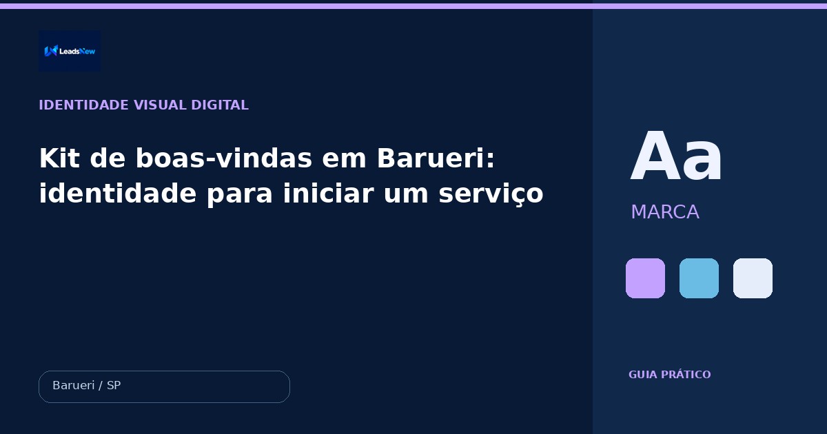 Kit de boas-vindas em Barueri: identidade para iniciar um serviço