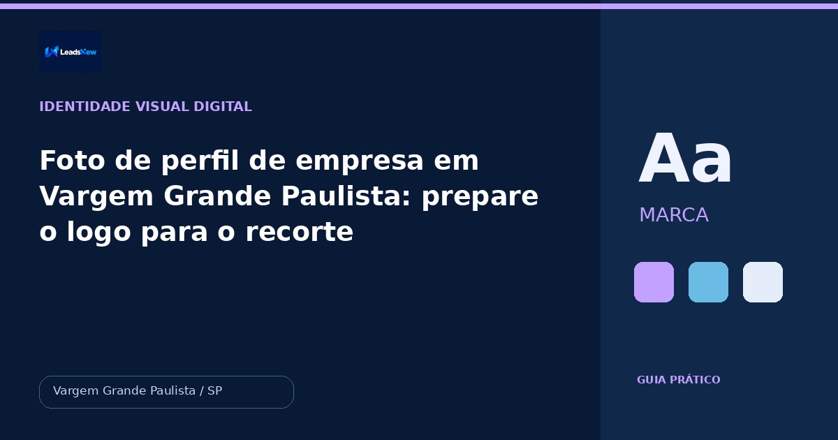Foto de perfil de empresa em Vargem Grande Paulista: prepare o logo para o recorte