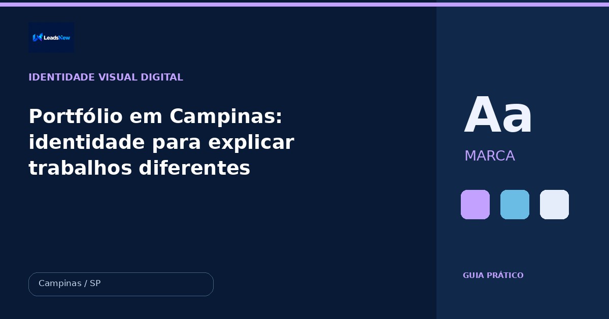 Portfólio em Campinas: identidade para explicar trabalhos diferentes