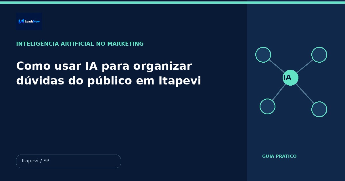 Como usar IA para organizar dúvidas do público em Itapevi