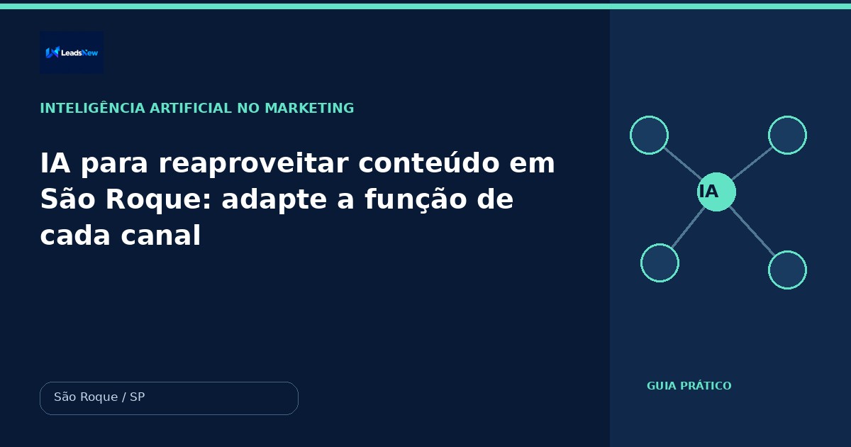 IA para reaproveitar conteúdo em São Roque: adapte a função de cada canal