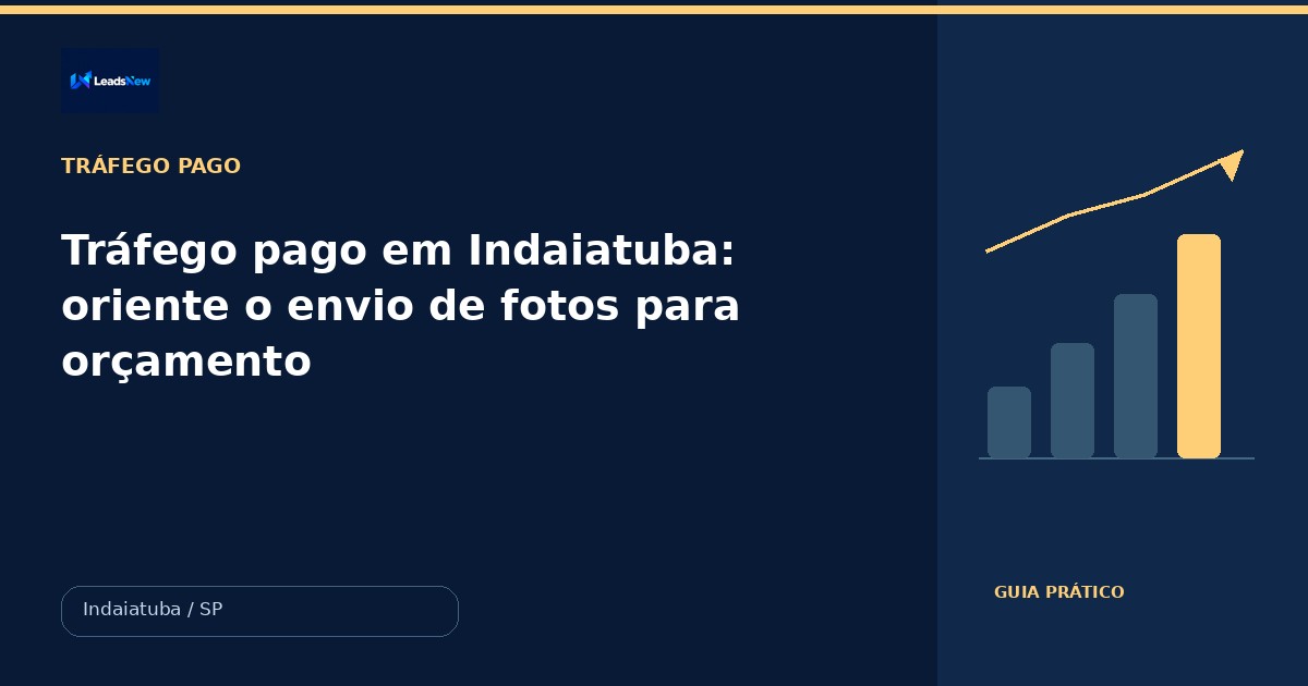 Tráfego pago em Indaiatuba: oriente o envio de fotos para orçamento