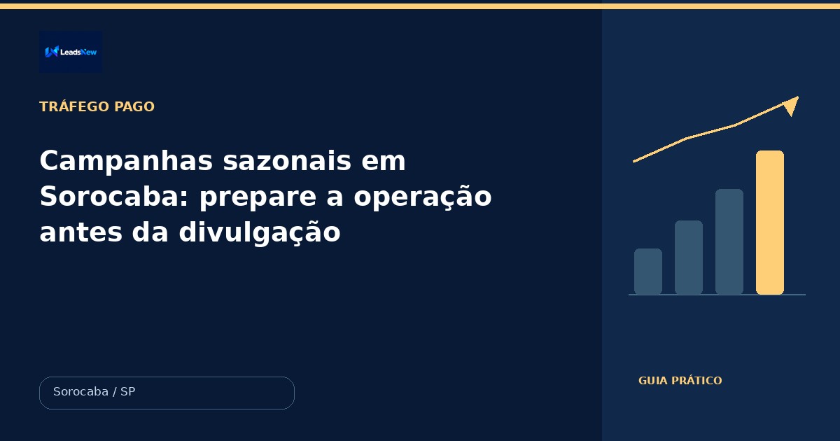 Campanhas sazonais em Sorocaba: prepare a operação antes da divulgação
