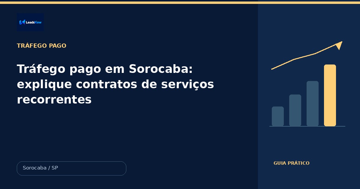 Tráfego pago em Sorocaba: explique contratos de serviços recorrentes