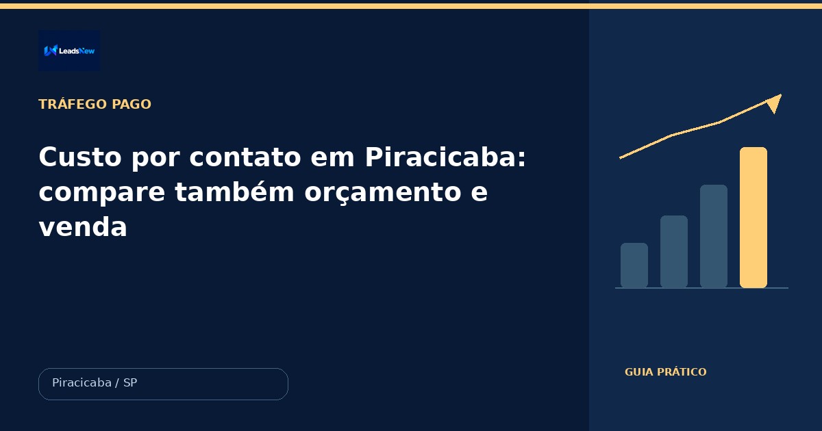 Custo por contato em Piracicaba: compare também orçamento e venda