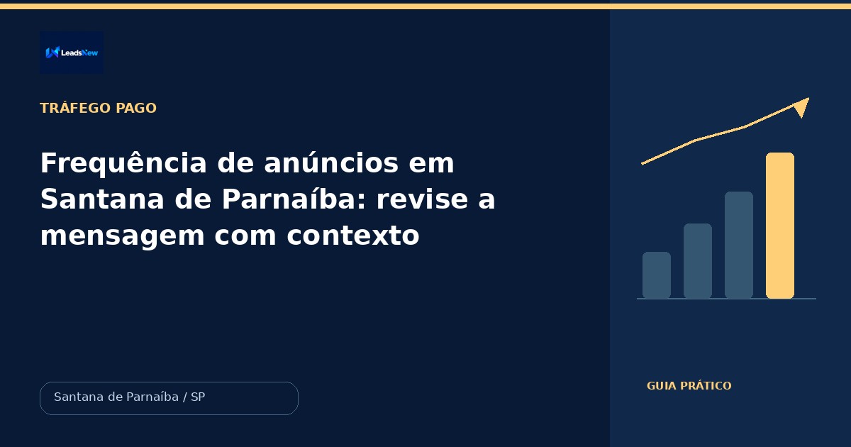Frequência de anúncios em Santana de Parnaíba: revise a mensagem com contexto