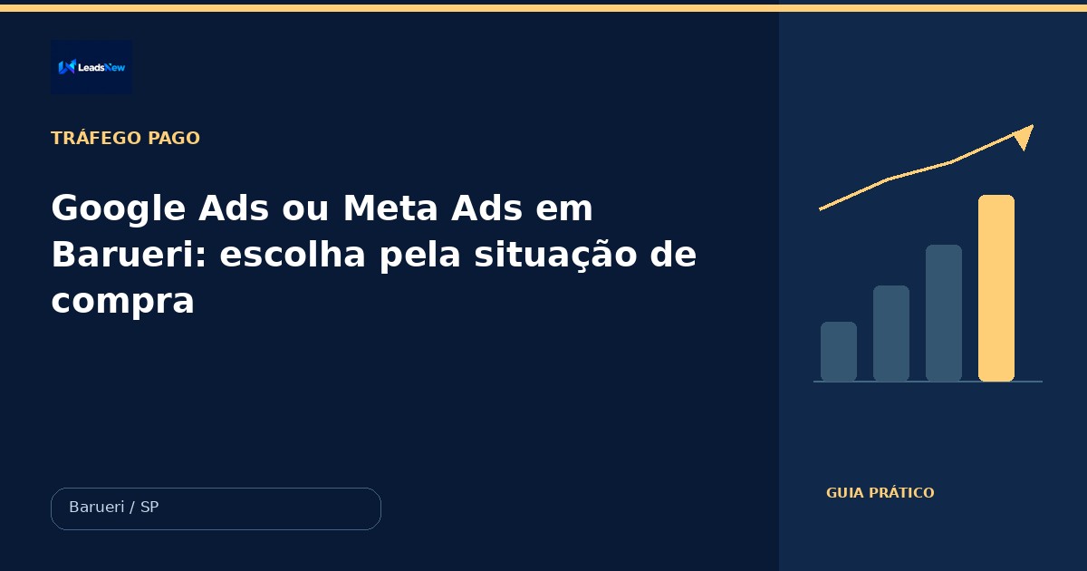 Google Ads ou Meta Ads em Barueri: escolha pela situação de compra