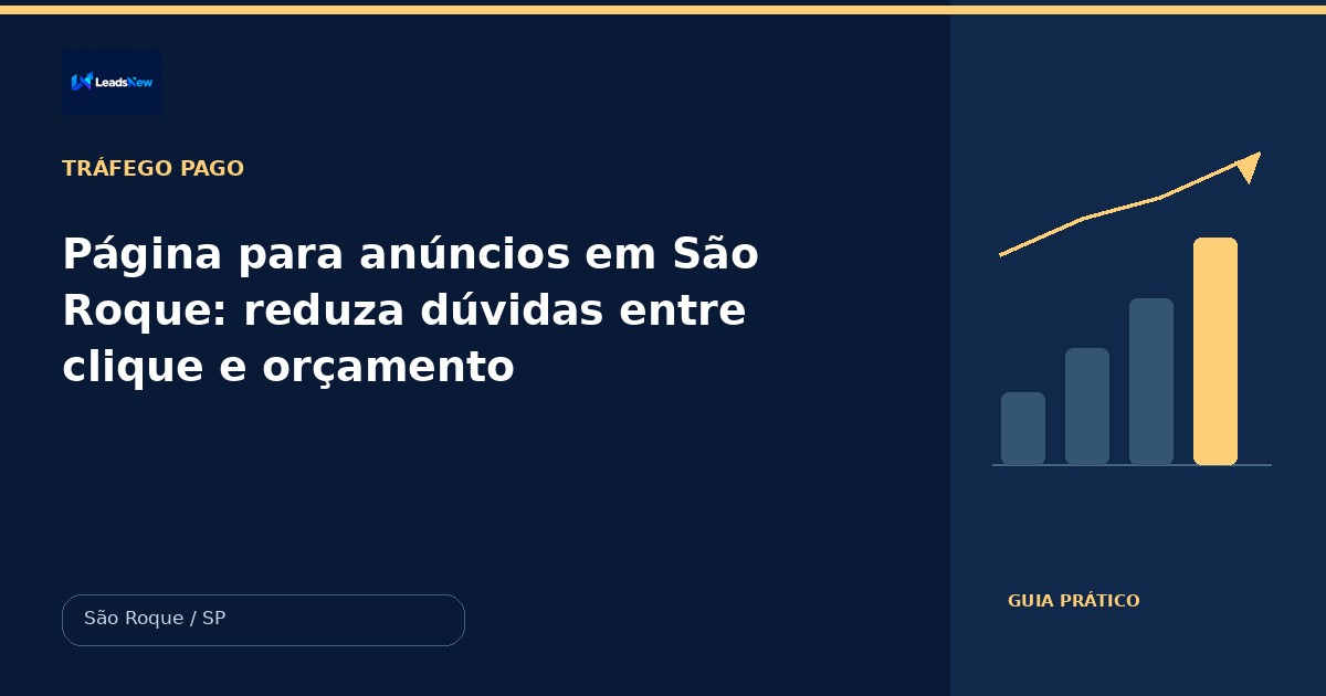 Página para anúncios em São Roque: reduza dúvidas entre clique e orçamento