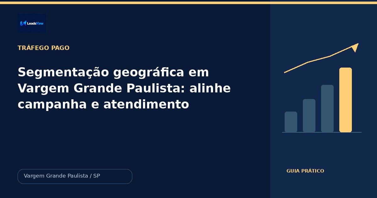 Segmentação geográfica em Vargem Grande Paulista: alinhe campanha e atendimento
